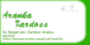 aranka kardoss business card